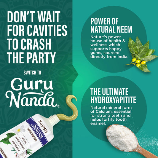 Travel-Size Hydroxyapatite & Neem Whitening Toothpaste, Fluoride Free – 1 oz