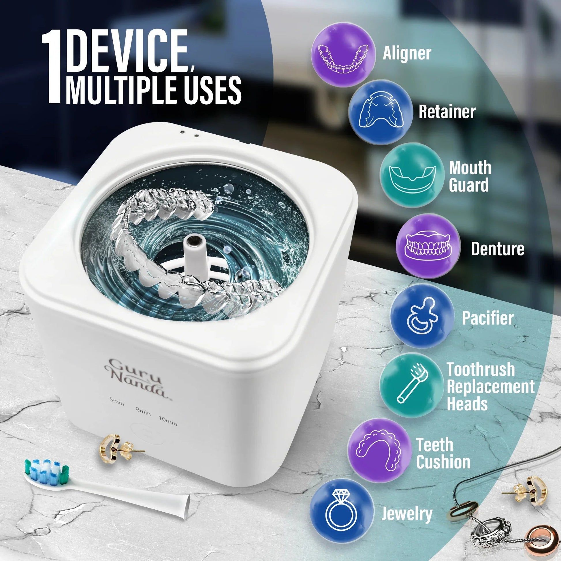 Retainer & Denture Cleaning Pod