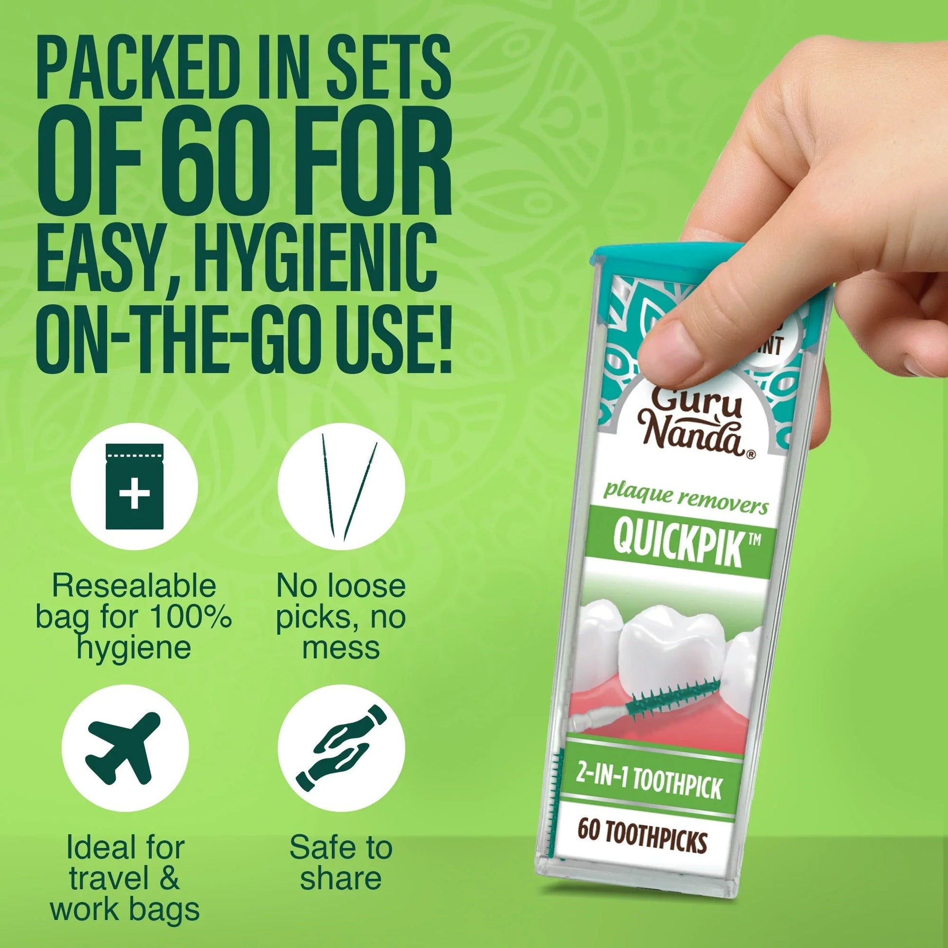 2-in-1 QuickPik Toothpick with Travel Case