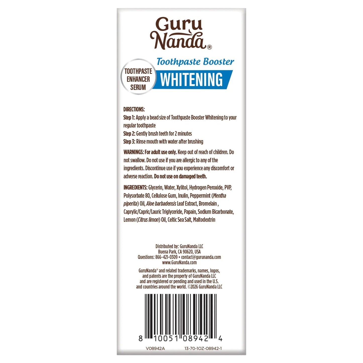 Whitening Toothpaste Booster with Enzymes & Peroxide – 1 fl oz