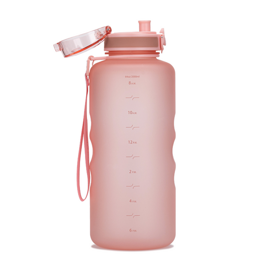 Coach 64 oz / 2 L Water Bottle with Time Marker and Chug Lid