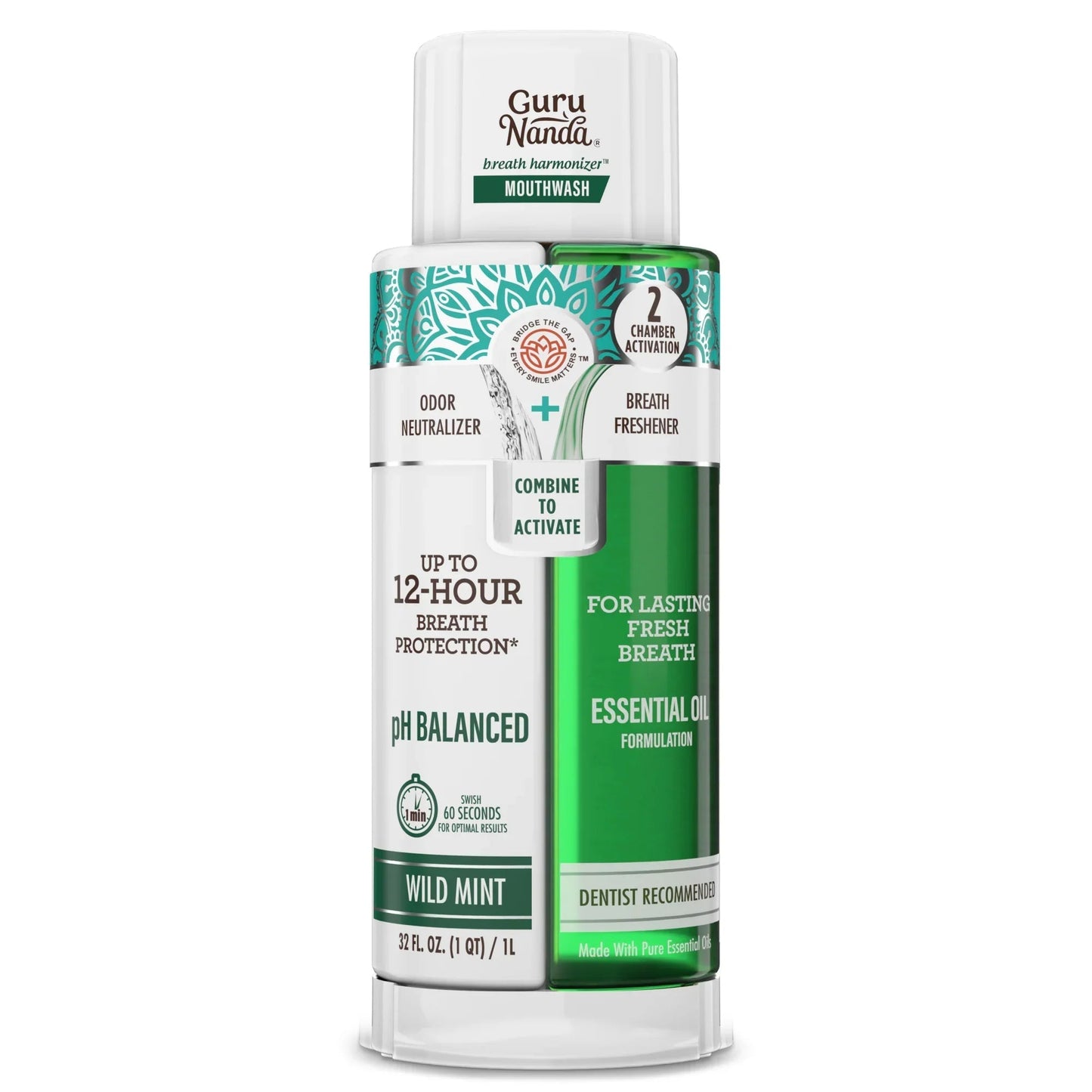 Dual Barrel Breath Harmonizer Mouthwash, Wild Mint