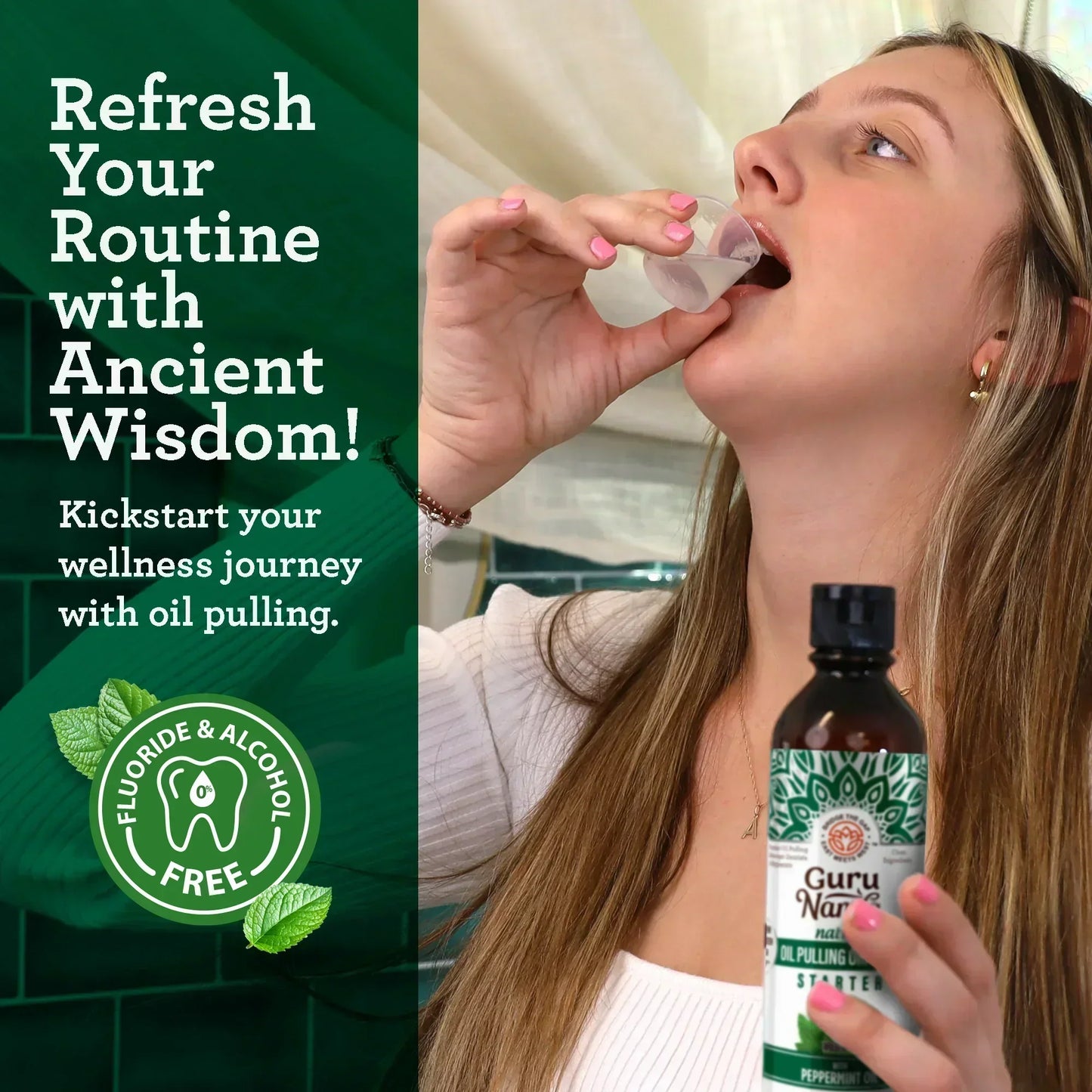 Coconut & Peppermint Oil Pulling, Starter Kit – 8 fl oz