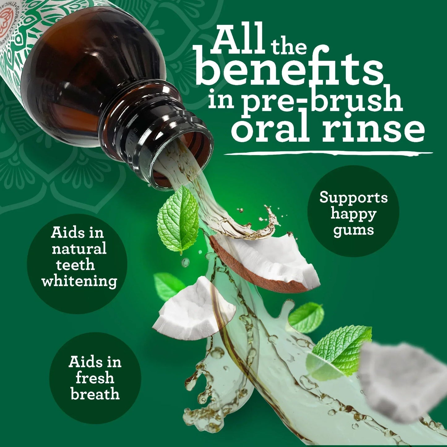 Coconut & Peppermint Oil Pulling, Starter Kit – 8 fl oz