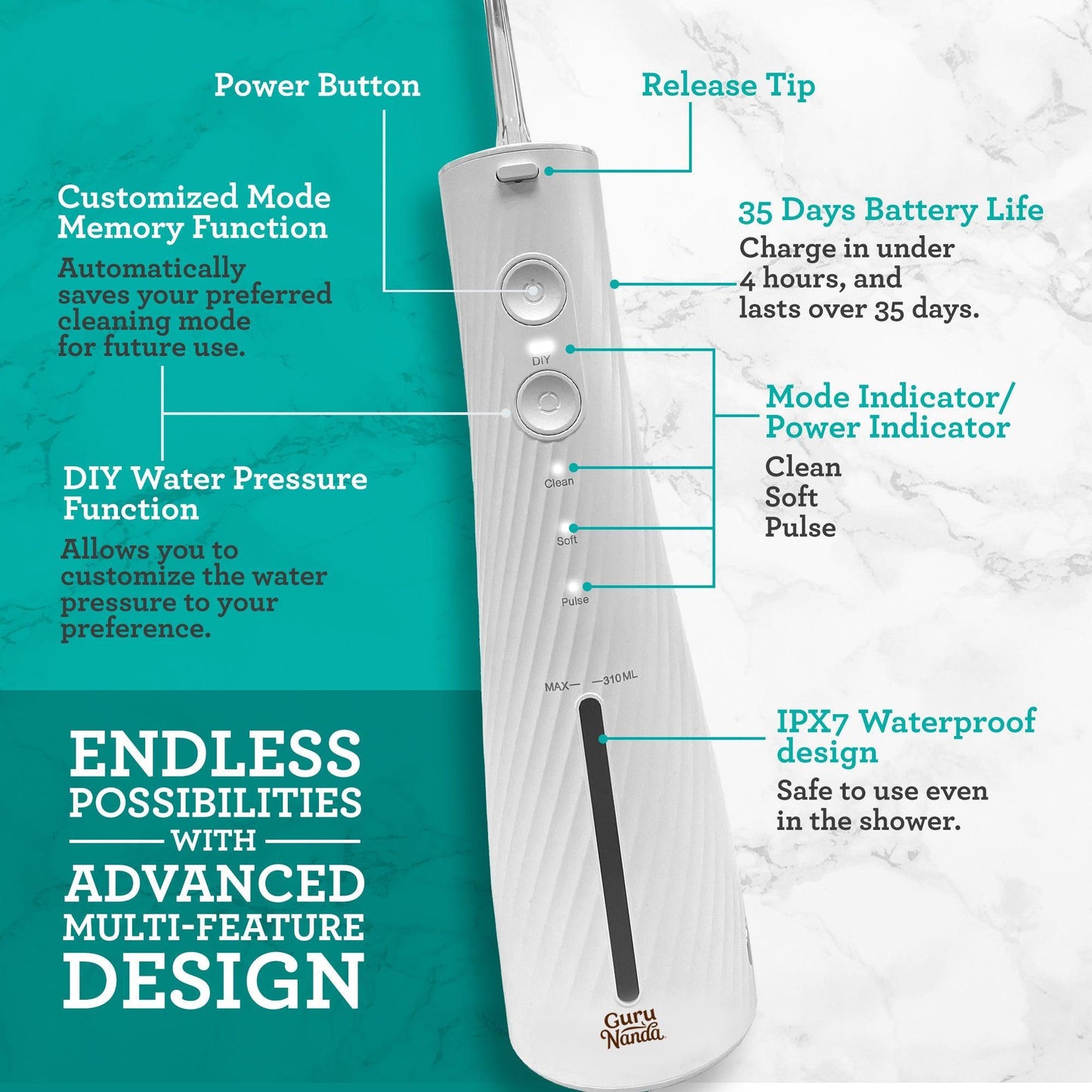 Lion & Lamb 2.0 Portable Sonic Toothbrush & Water Flosser