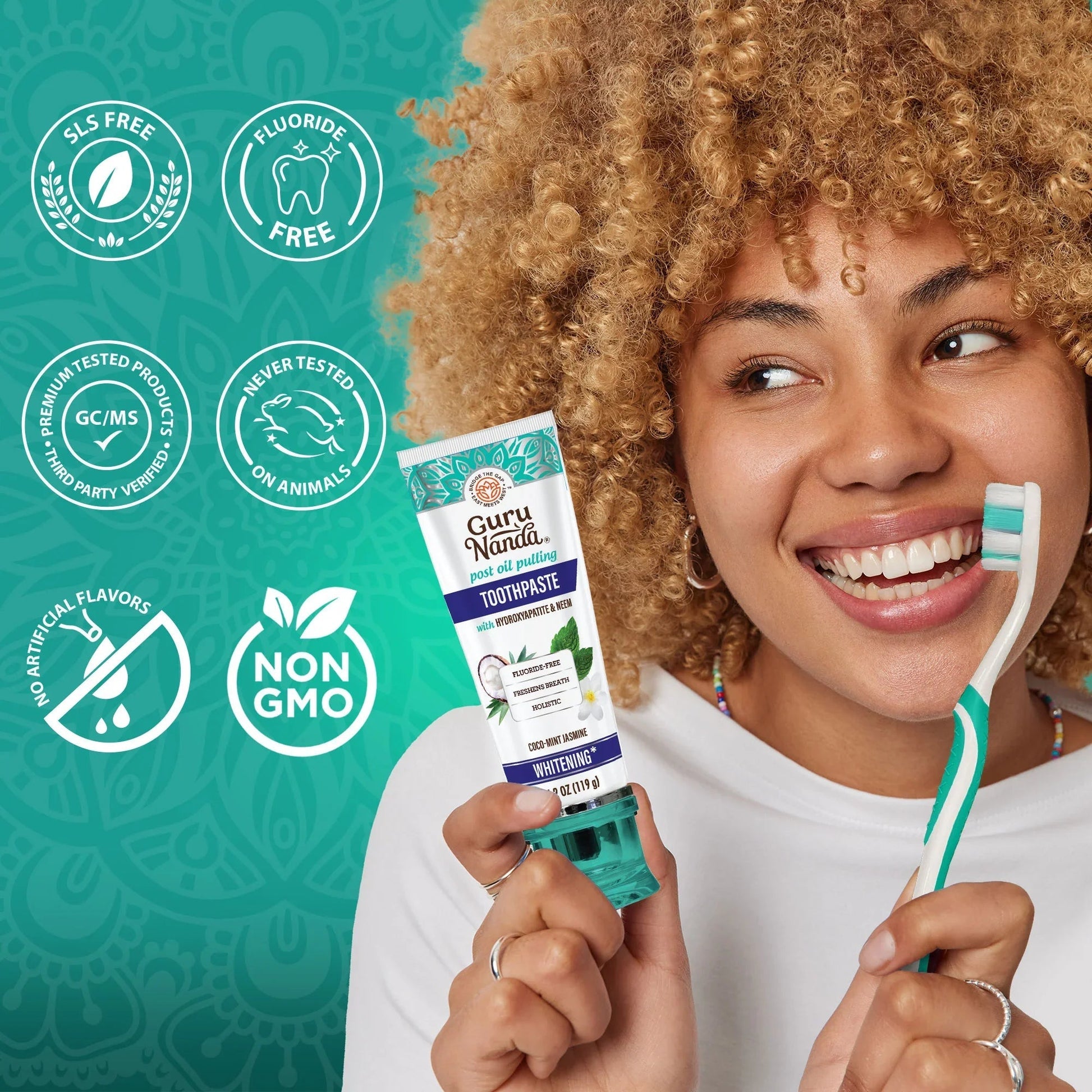 Travel-Size Hydroxyapatite & Neem Whitening Toothpaste, Fluoride Free – 1 oz