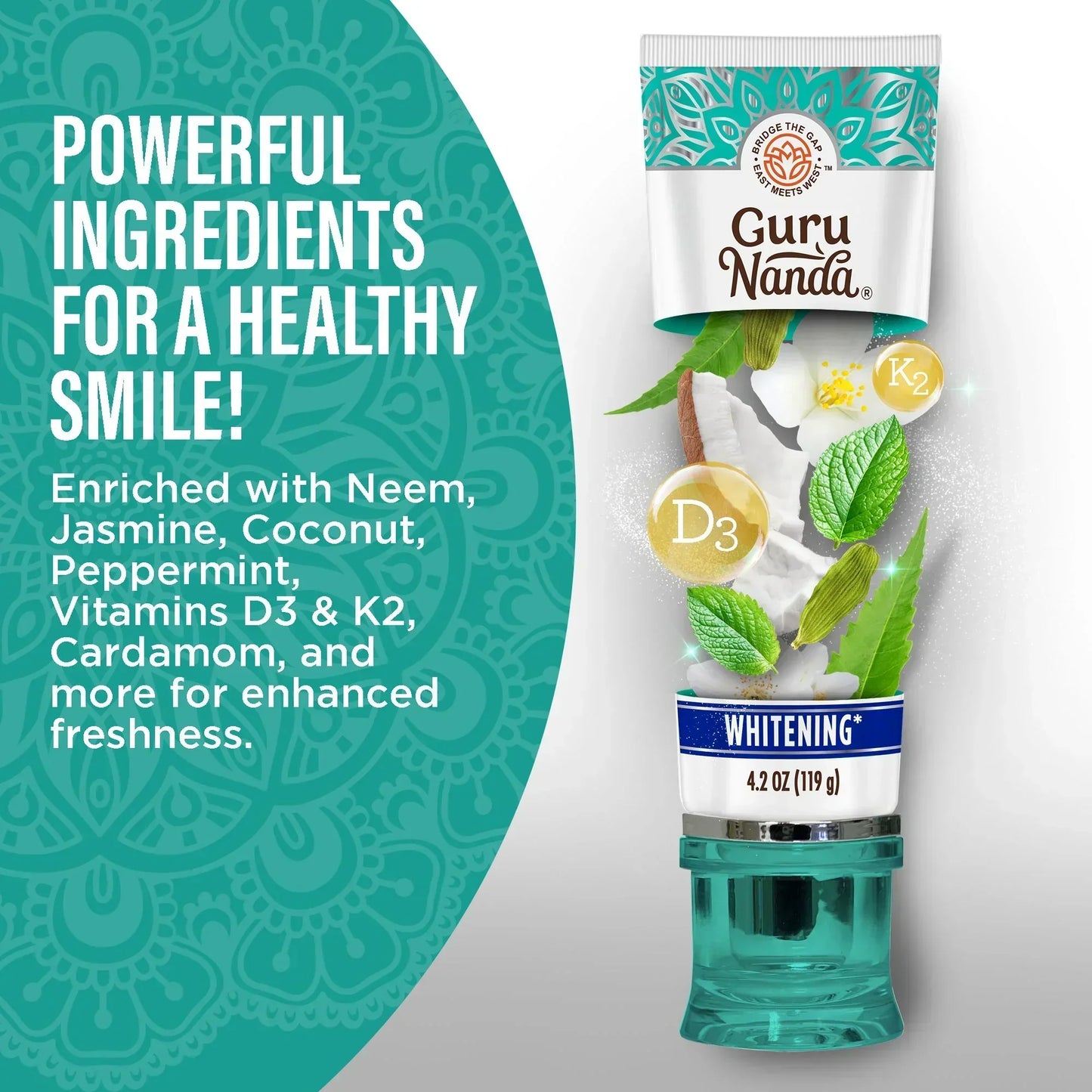 Travel-Size Hydroxyapatite & Neem Whitening Toothpaste, Fluoride Free – 1 oz