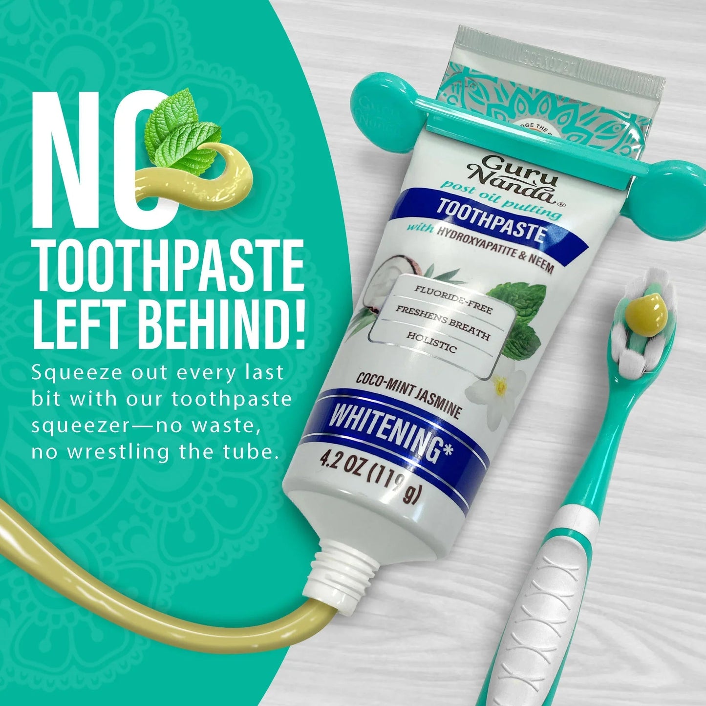 Travel-Size Hydroxyapatite & Neem Whitening Toothpaste, Fluoride Free – 1 oz