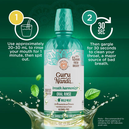 Fresh Breath Harmonizer Oral Rinse, Wild Mint
