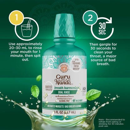 Fresh Breath Harmonizer Oral Rinse, Wild Mint