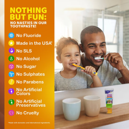 Kids Toothpaste with Xylitol & Hydroxyapatite, Strawberry Mango – 0.98 oz