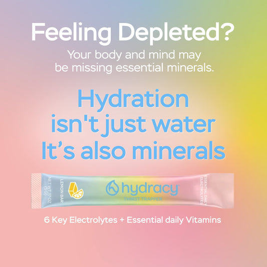 Hydracy Essential Daily Electrolyte Stick Packs (30 Count) - Lemon Bar