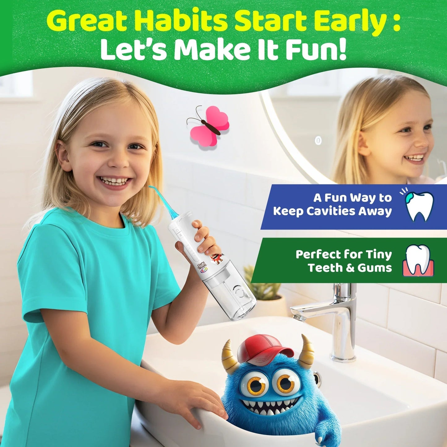 Kids Water Flosser Replacement Tips – 6 Pack