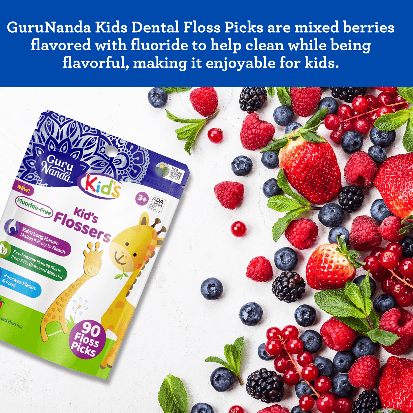 Kids' Giraffe Shaped Flossers, Fluoride-Free