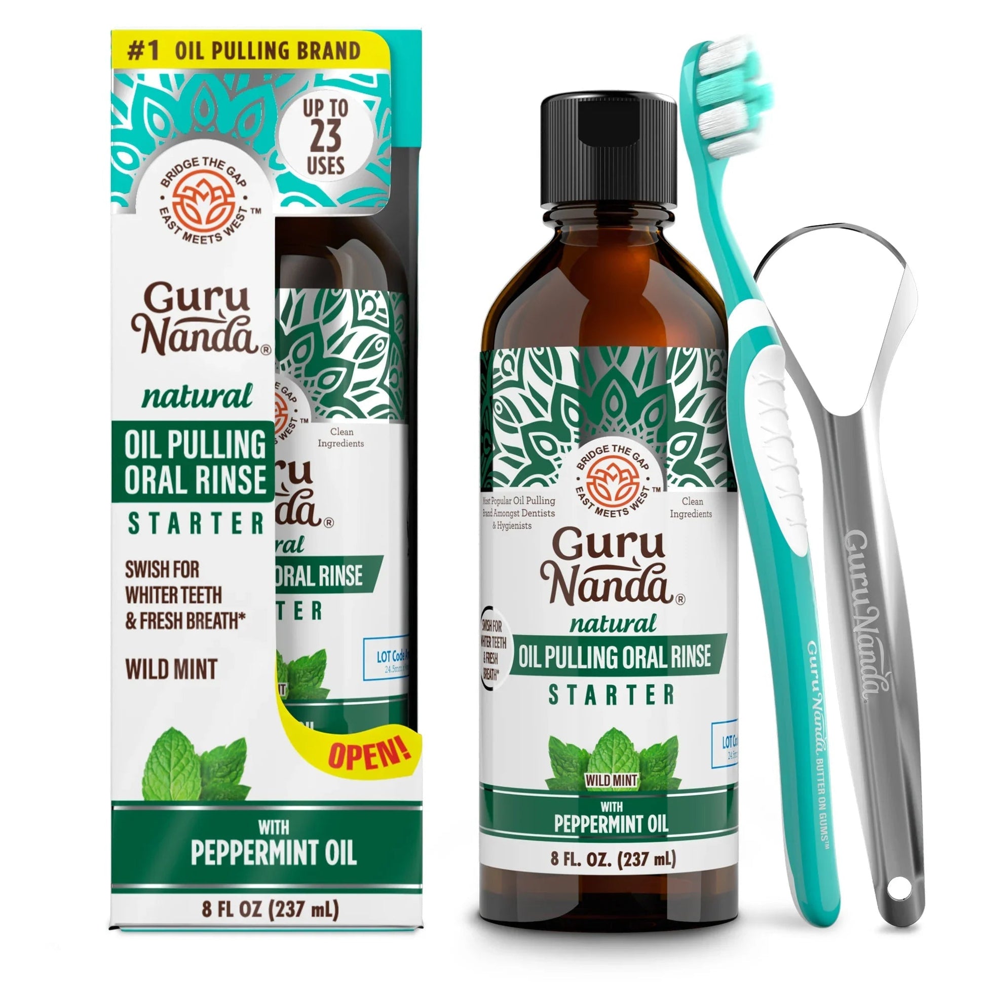 Coconut & Peppermint Oil Pulling, Starter Kit – 8 fl oz