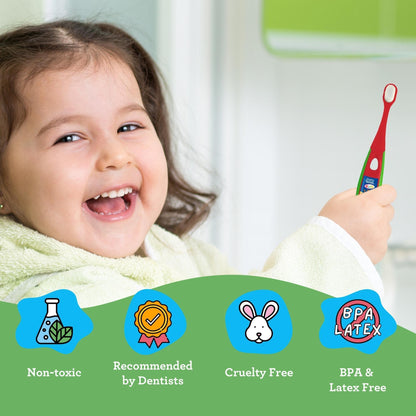 Kids Butter on Gums Toddler Toothbrush Set with Timer