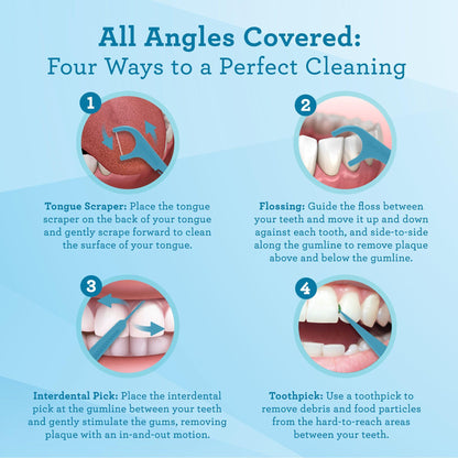Quad Clean Floss Picks 4-in-1