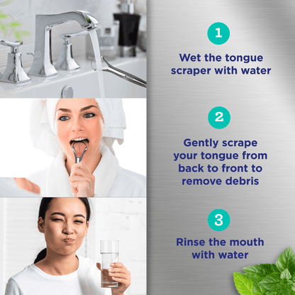 Spoon Shaped Stainless Steel Tongue Scraper – 2 Pack